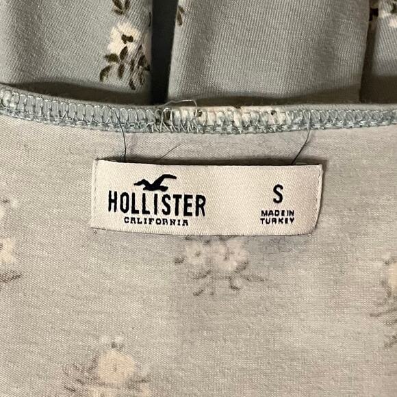 Hollister Floral Faux Wrap Mini Dress in Mint Green Size S - Picture 5 of 6
